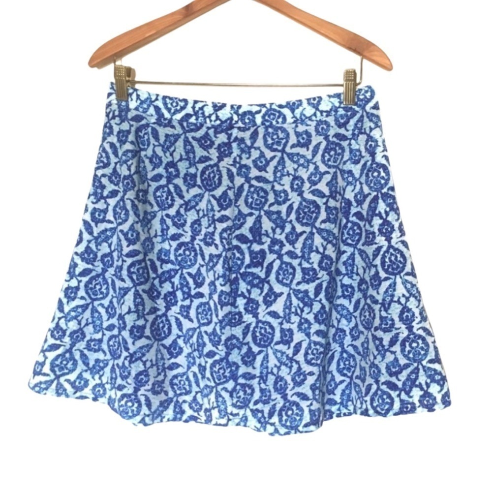 Michael Michael Kors Blue and White Floral Skirt NWT Size 4